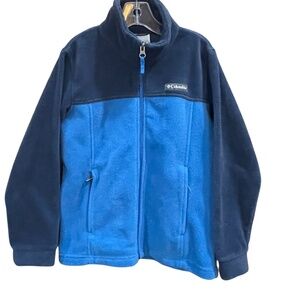 NEW Columbia Boys Fleece Jacket Size Small 8 Navy Blue Colorblock NWOT Girl